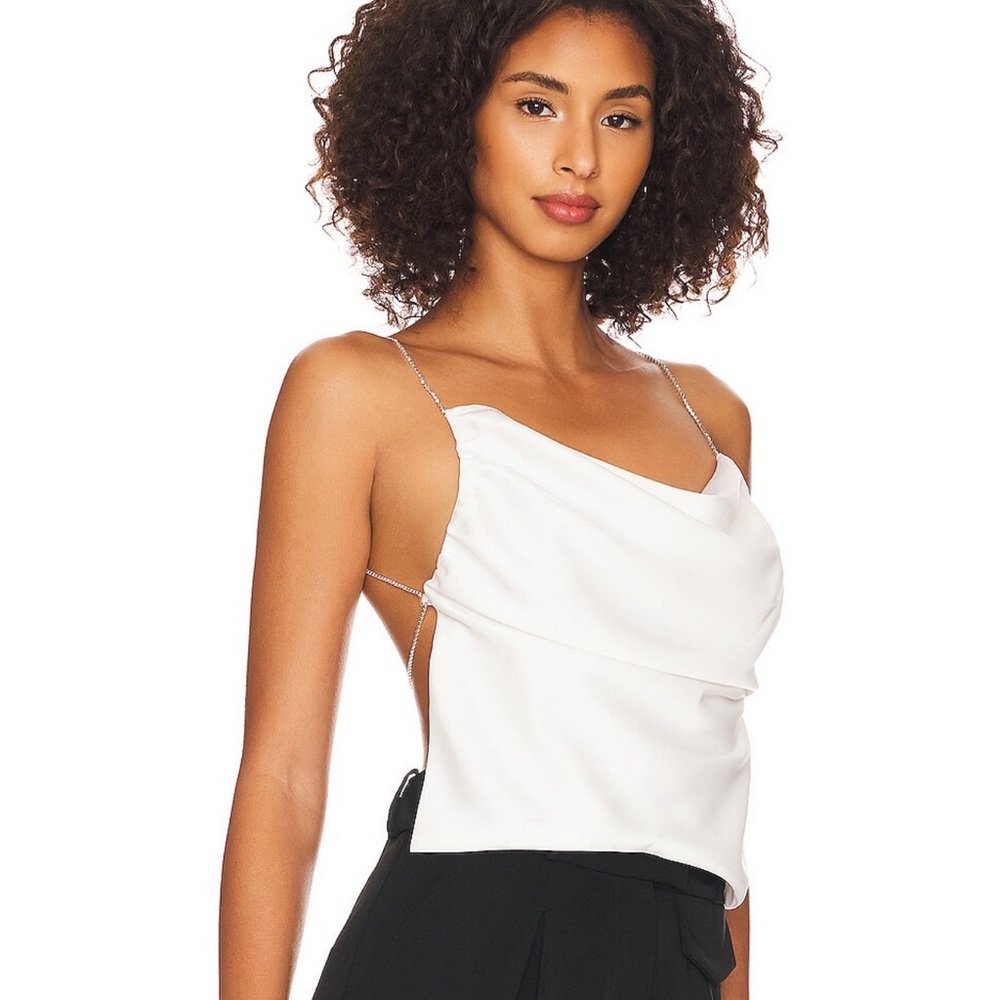 Rhinestone white Top